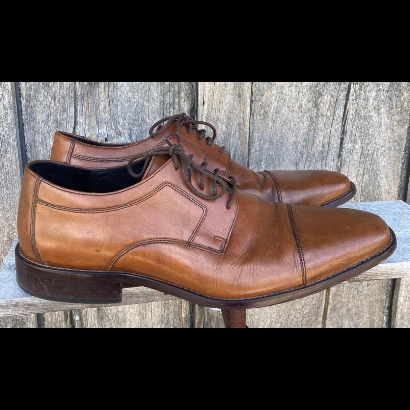 Johnston & Murphy Men’s Brown Leather Oxford Dress Shoes Size 13m